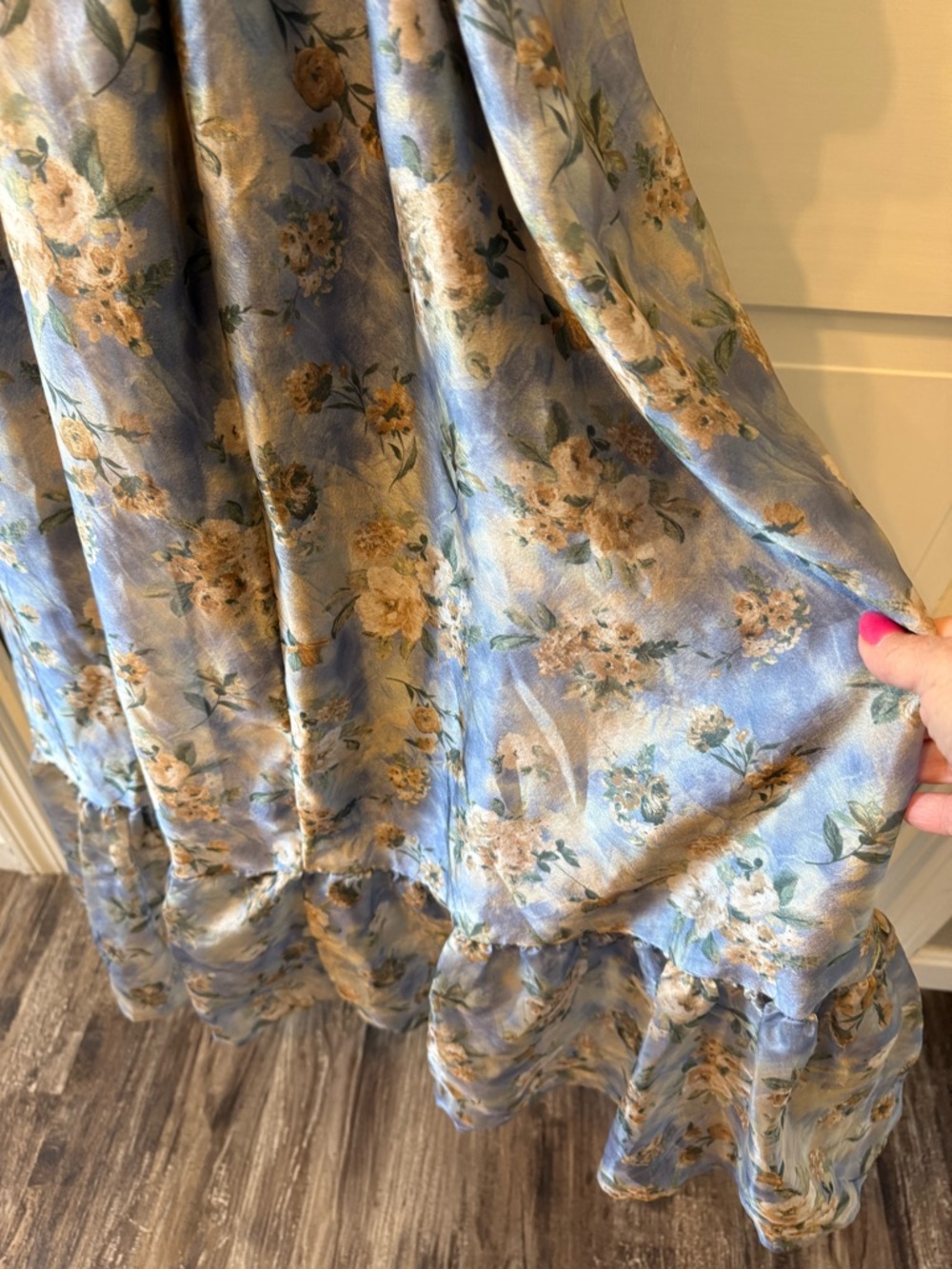 wild fable Blue Floral Tiered Sun Dress - Picture 5 of 6